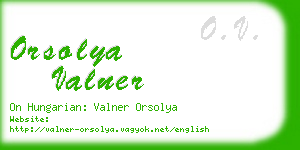 orsolya valner business card